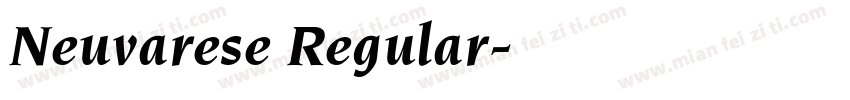 Neuvarese Regular字体转换